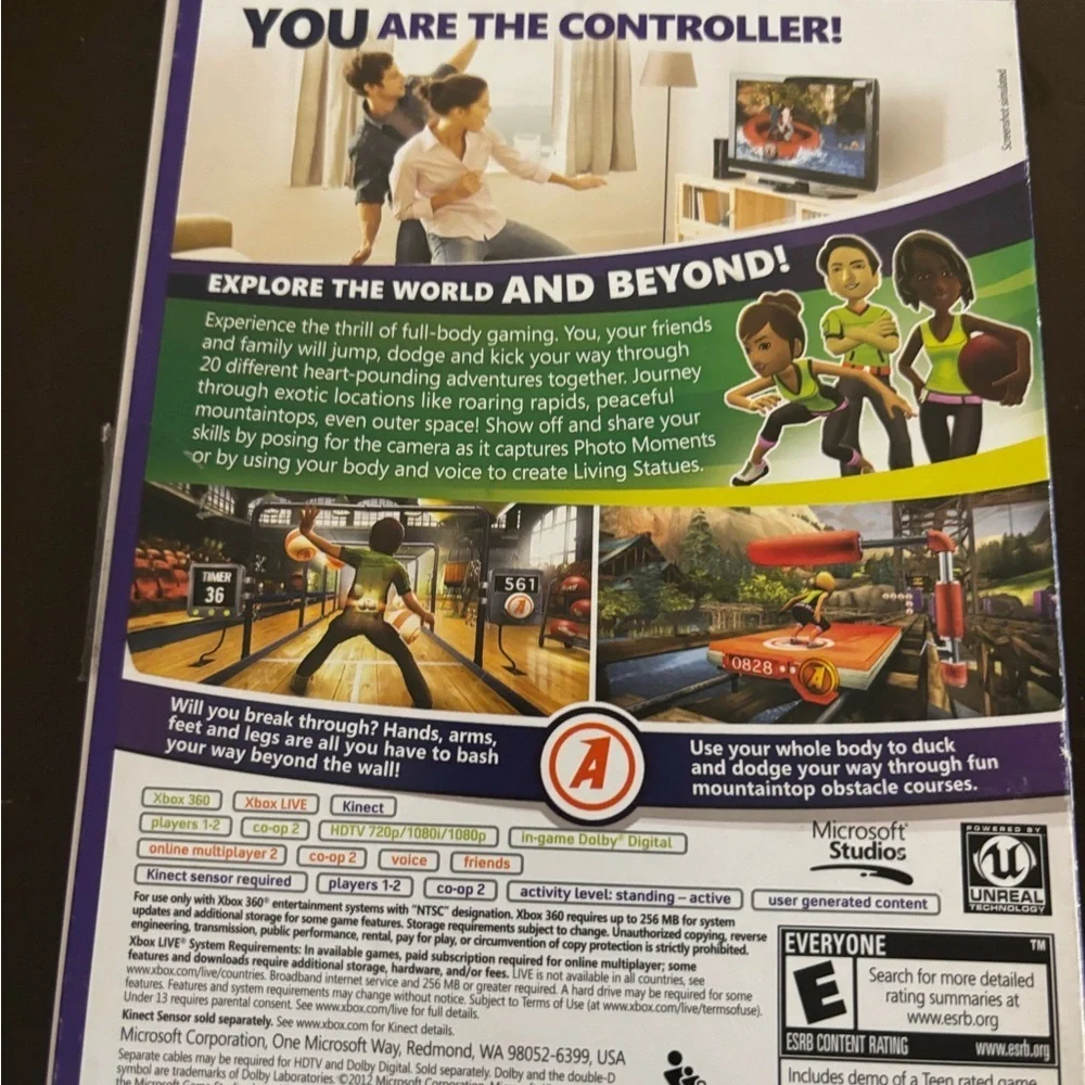 Microsoft Xbox 360 Kinect Adventures Game -